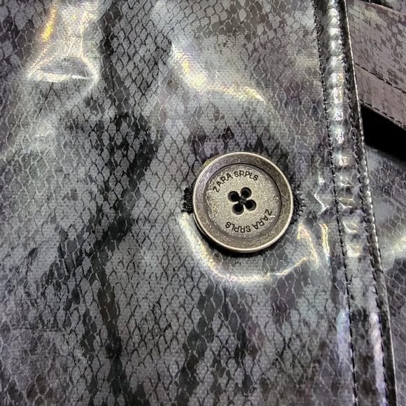 NWT Zara Srpls Snake Snkin Trench Coat Small - Picture 9 of 12